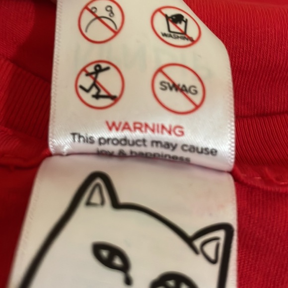 RIPNDIP Red Pocket Middle Finger Lord Nermal Cat T-Shirt Size Medium - Picture 8 of 9